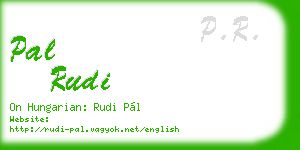 pal rudi business card